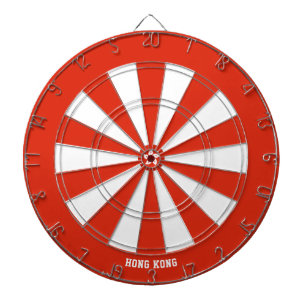 Hong Kong Flag Patriot's Bullseye Dartboard