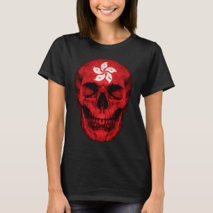 Hong Kong Flag Skull Hongkonger Roots Proud Patrio T-Shirt