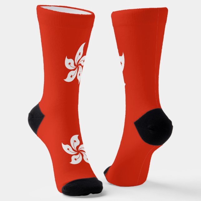 Hong Kong Flag Socks (Angled)