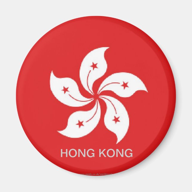 Hong Kong flag souvenir magnet (Front)