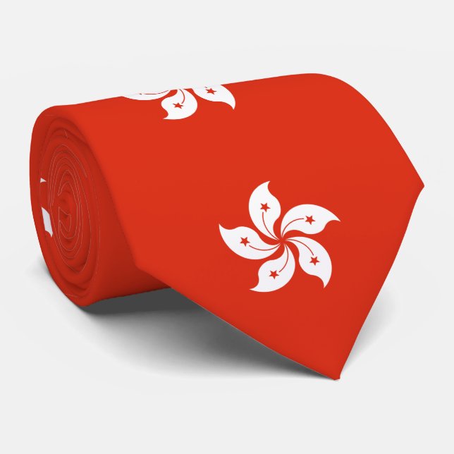 Hong Kong Flag Tie (Rolled)