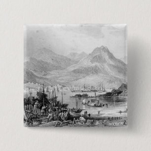 Hong-Kong from Kow-loon 2 Inch Square Button