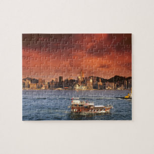 Hong Kong Harbour at Sunset Jigsaw Puzzle