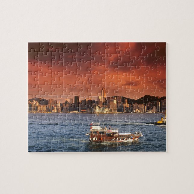Hong Kong Harbour at Sunset Jigsaw Puzzle (Horizontal)