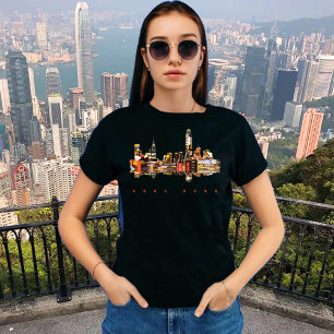 Hong Kong Harbour Skyline Vibrant Travel Tee