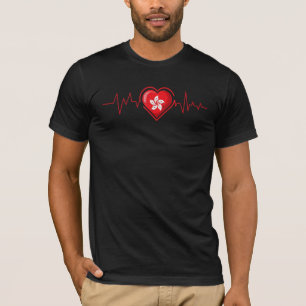 Hong Kong Heartbeat Hong Kong Flag Mens Womens Kid T-Shirt