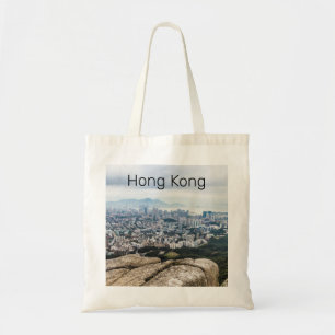 Hong Kong Lion Rock Hill Skyline Panorama Souvenir Tote Bag