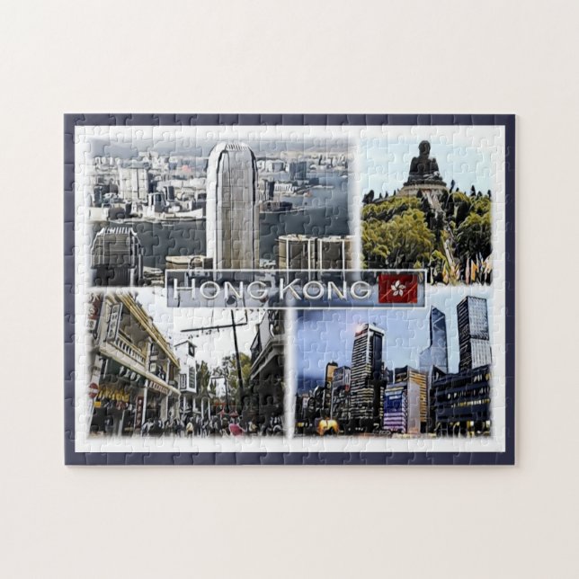 Hong Kong - Mosaic - Jigsaw Puzzle (Horizontal)