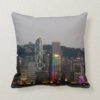 Hong Kong Night Throw Pillow