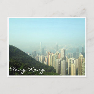 hong kong peak view postcard