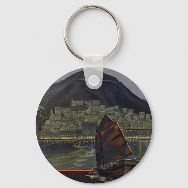 Hong Kong ~ Riviera of the Orient Keychain (Front)