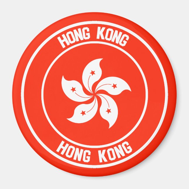 Hong Kong Round Emblem Magnet (Front)