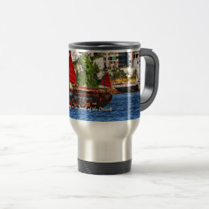 Hong Kong Sampan The Pearl of the Orient Travel Mug