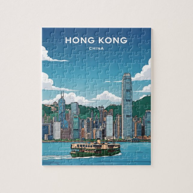 Hong Kong skyline  Jigsaw Puzzle (Vertical)