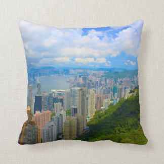 Hong Kong Skyline Throw Pillow