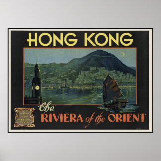 Hong Kong The Riviera of the orient Poster