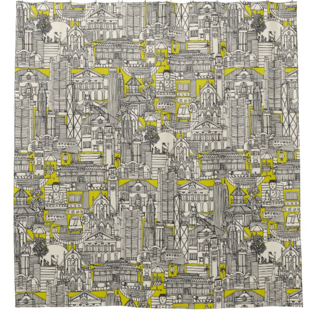 Hong Kong toile de jouy chartreuse (Front)