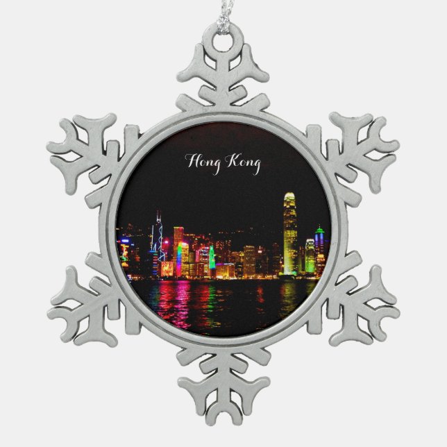 Hong Kong Victoria Harbour #2 Ornement de flocon d (Devant)
