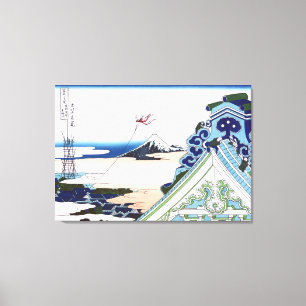 Honganji Temple at Asakusa in Edo Canvas Print