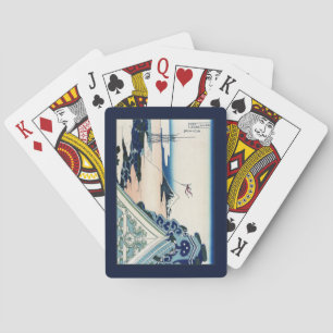 Honganji Temple Vista of Mt. Fuji Japanese Woodcut Playing Cards