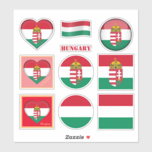 Hongrie stickers & drapeau hongrois, coeur /sports