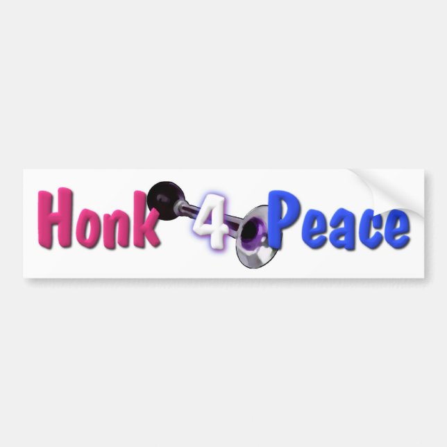 Honk 4 Peace Bumper Sticker (Front)