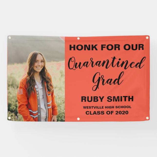 Honk for our Quarantined Grad Outdoor Banner (Horizontal)