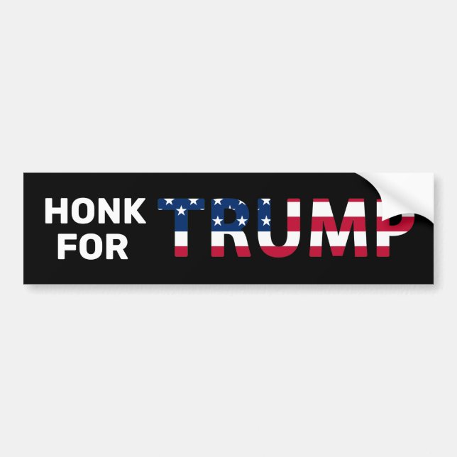 HONK FOR TRUMP BUMPER STICKER (Front)