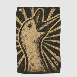 Honk Goose Funny Duck Chicken Meme Golf Towel