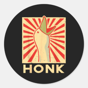 Honk Goose - Funny Duck Chicken Meme Idea Classic Round Sticker