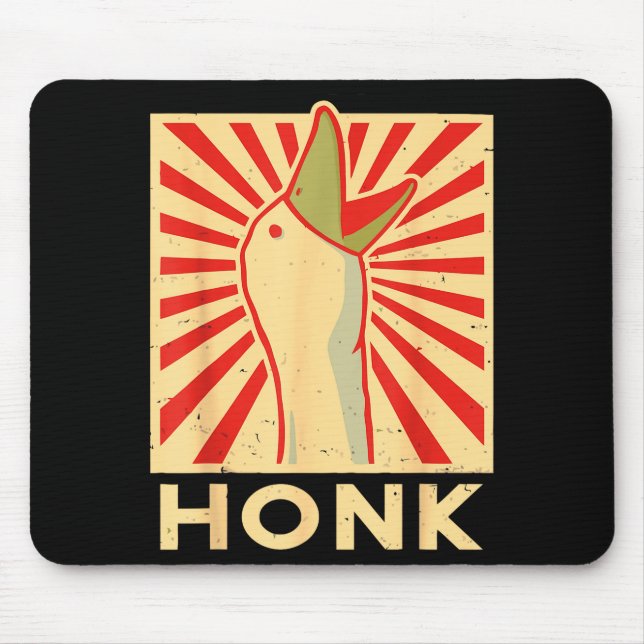 Honk Goose - Funny Duck Chicken Meme Idea  Mouse Pad (Front)