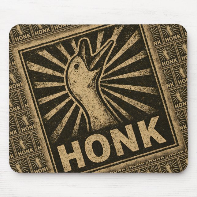Honk Goose Funny Duck Chicken Meme Mouse Pad (Front)