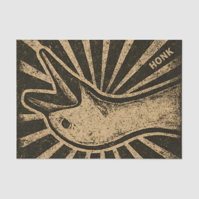 Honk Goose Funny Duck Chicken Meme Tissue Paper (Front)