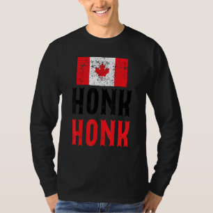 Honk Honk Canadian Truckers Rule Canada Vintage T-Shirt