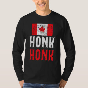 Honk Honk Canadian Truckers Rule Canada Vintage T-Shirt