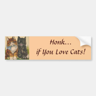 Honk if You Love Cats! Bumper Sticker