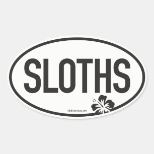 Honk if you love SLOTHS Oval Sticker