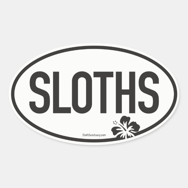 Honk if you love SLOTHS Oval Sticker (Front)