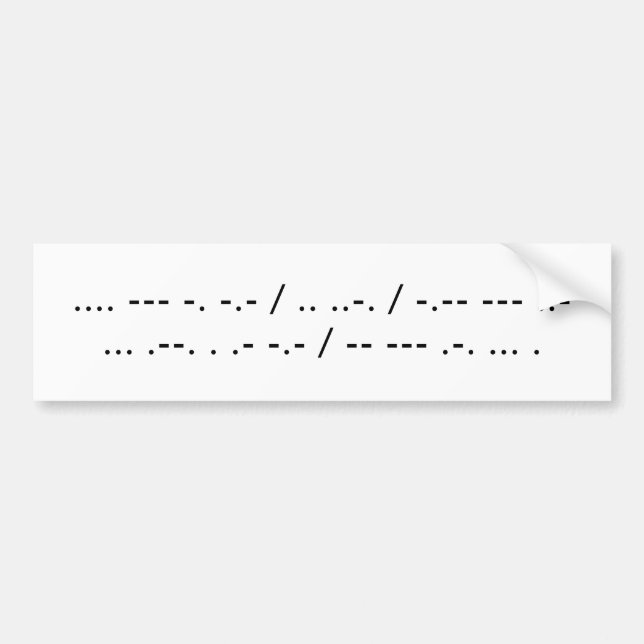 Honk if you speak Morse Bumper Sticker (Front)