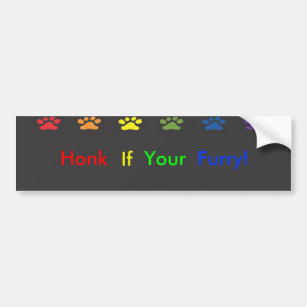 Honk if your Furry Bumpersticker Bumper Sticker