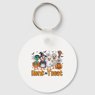 Honk Or Treat Funny Goose Halloween Costume Spooky Keychain