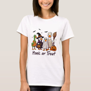 Honk Or Treat Goose Halloween Costume Fun T-Shirt
