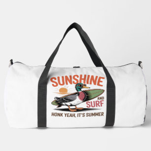 Honk Yeah, It's Summer" - Surfer Duck Duffle Bag