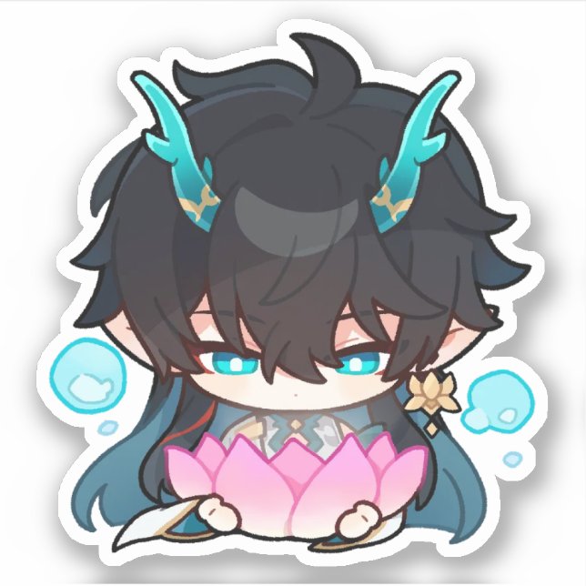 Honkai Star Rail Chibi Dan Heng IL Lotus Sticker (Front)