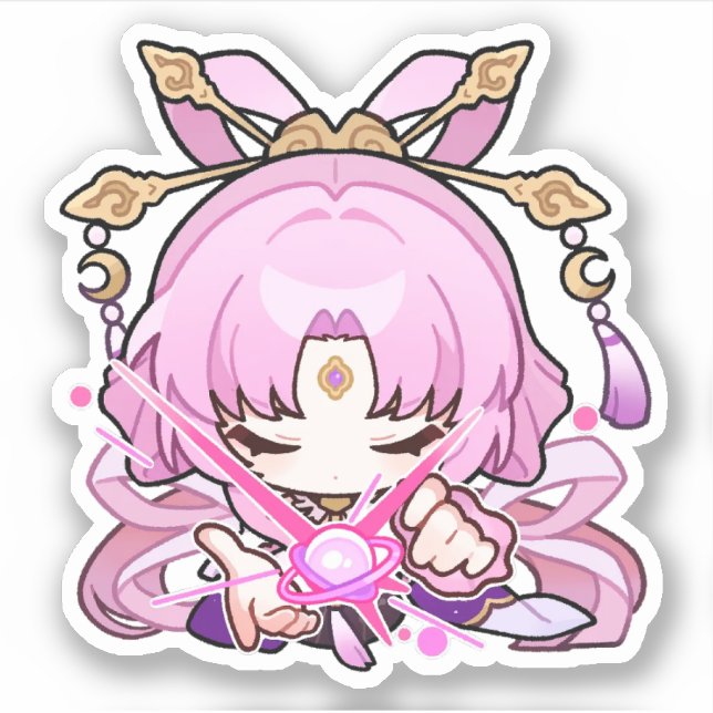 Honkai Star Rail Chibi Fu Xuan Divination Sticker (Front)
