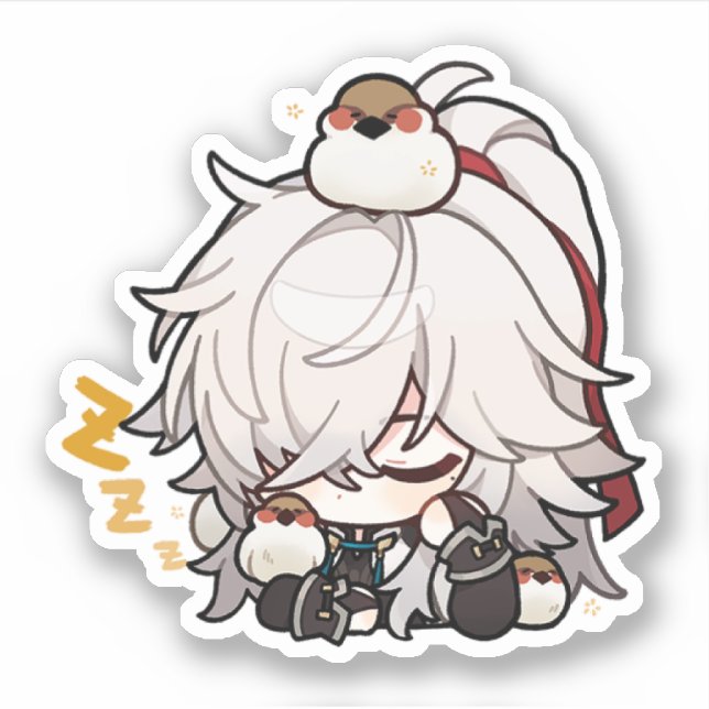 Honkai Star Rail Chibi Jing Yuan Sleep Sticker (Front)