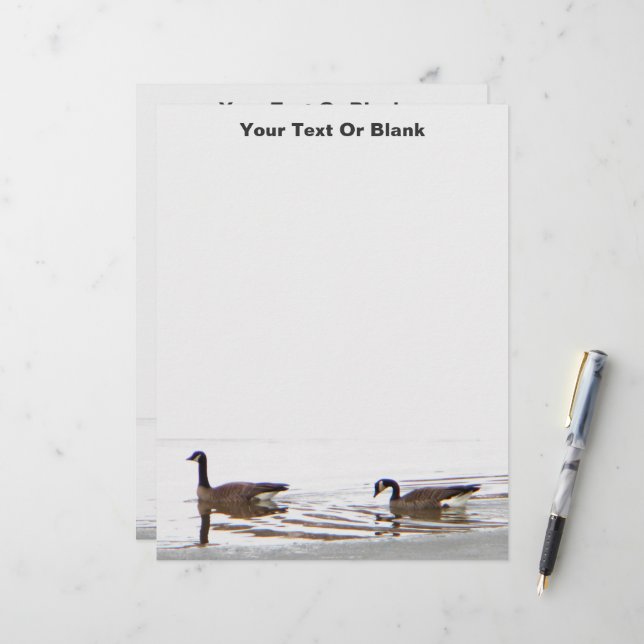 Honkers - Canada Geese Letterhead (Front/Back In Situ)