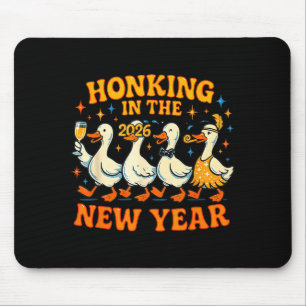 Honking In The New Year 2026 Funny Duck Gift Mouse Pad