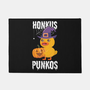Honkus Ponkus Funny Duck Halloween Witch Design Doormat