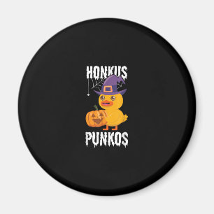 Honkus Ponkus Funny Duck Halloween Witch Design Magnet